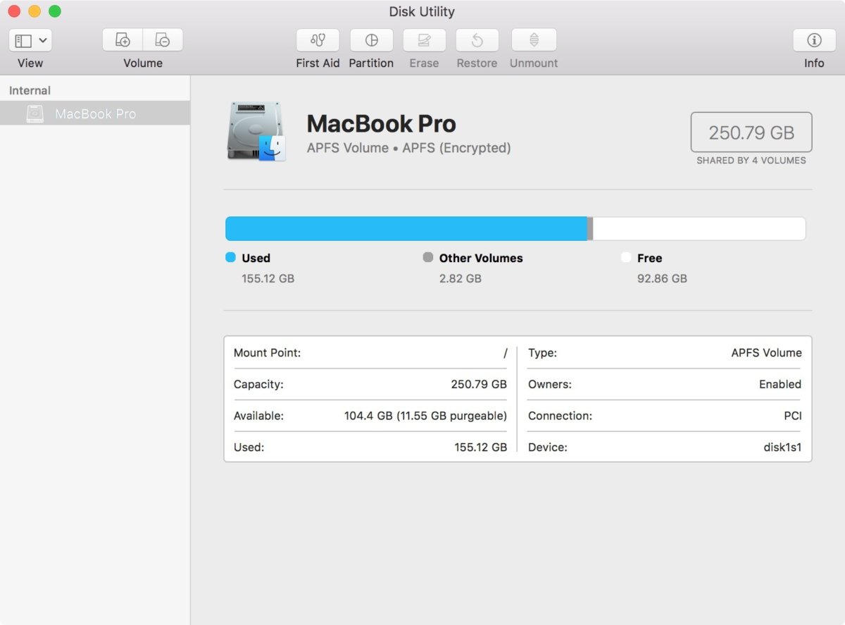 Mac shows apps taking up terabytes time